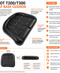 Alternative view of Pilot T200/T300Seat base cushion