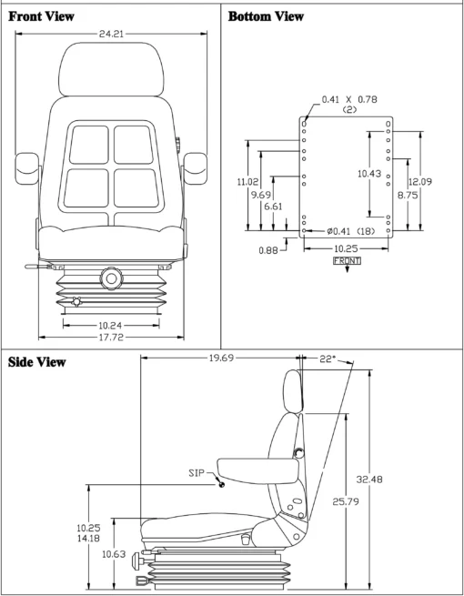 Bobcat Excavator Replacement Seat - Image 2