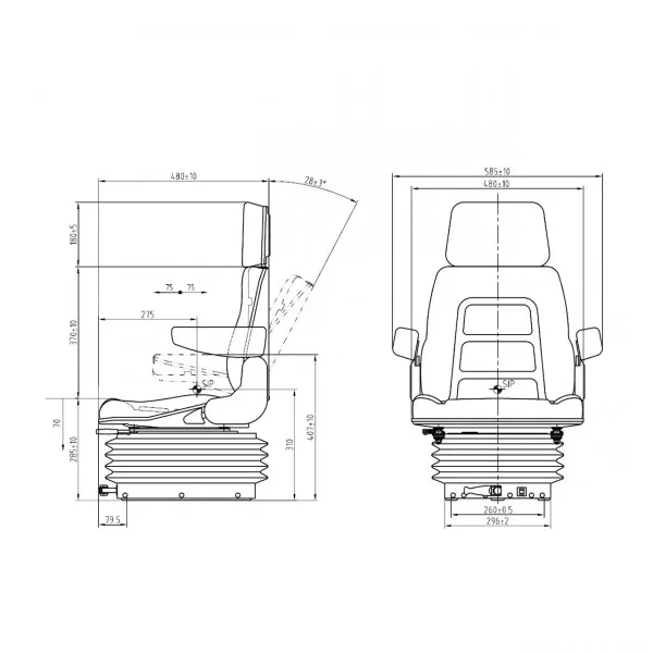 CS85/H90 seat - Image 2