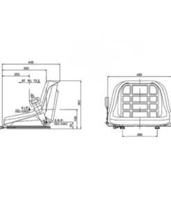 Alternative view of COBO GT50 agricultural seat