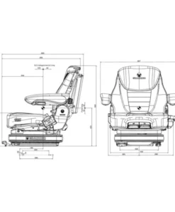 Alternative view of GRAMMER PRIMO EVOLUTION 12V handling seat - MSG75EL/721