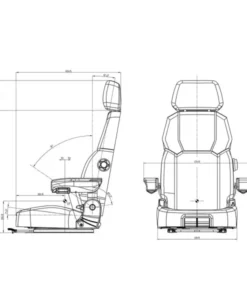 Alternative view of C8 PRO Utility Seat