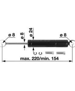 Alternative view of GRAMMER MSG93 shock absorber