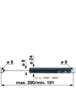 Alternative view of GRAMMER DS85 seat suspension shock absorber