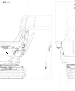 Alternative view of Rancher Pro air seat