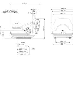 Alternative view of Mitsubishi Caterpillar Forklift Seat