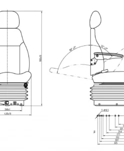 Alternative view of Replacement JCB Teleporter Seat