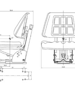 Alternative view of T700 Black Tractor Suspension Seat Fits Massey Ferguson 451 461 471 481 491