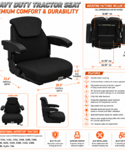 Alternative view of Seat top for international/Harvester Tractor
