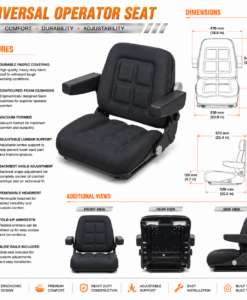 Alternative view of Seat upper for Ford & New Holland