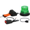 Green Safety Beacon/Retractable Orange Hi Vis Seat Belt Kit