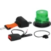 Green Safety Beacon/Retractable Orange Hi Vis Seat Belt Kit