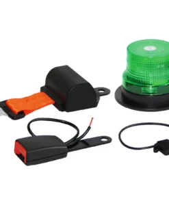 Green Safety Beacon/Retractable Orange Hi Vis Seat Belt Kit