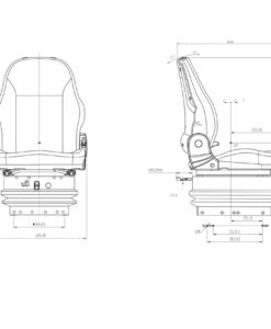 Alternative view of LGV120/C2 Mechanical suspension seat