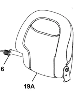 Alternative view of Thwaites Terex Wacker Neuson JCB Dumper Seat Milsco CE200 Backrest Cushion PVC