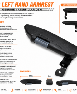 Alternative view of C8 Left Hand armrest