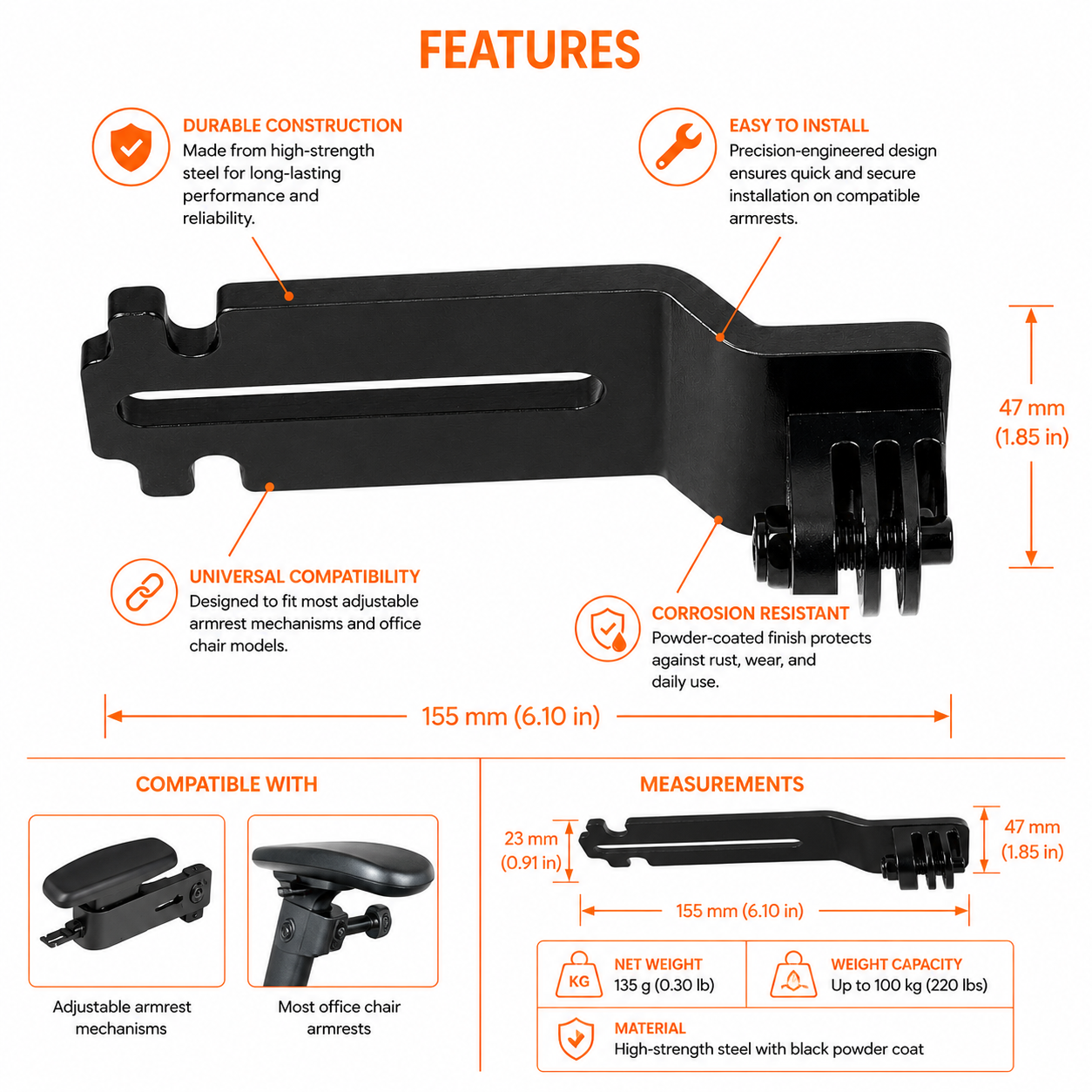 Armrest adapter 310 right/left - Image 2